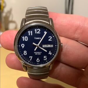 Timex Silver Band Easy Reader Day Date Watch